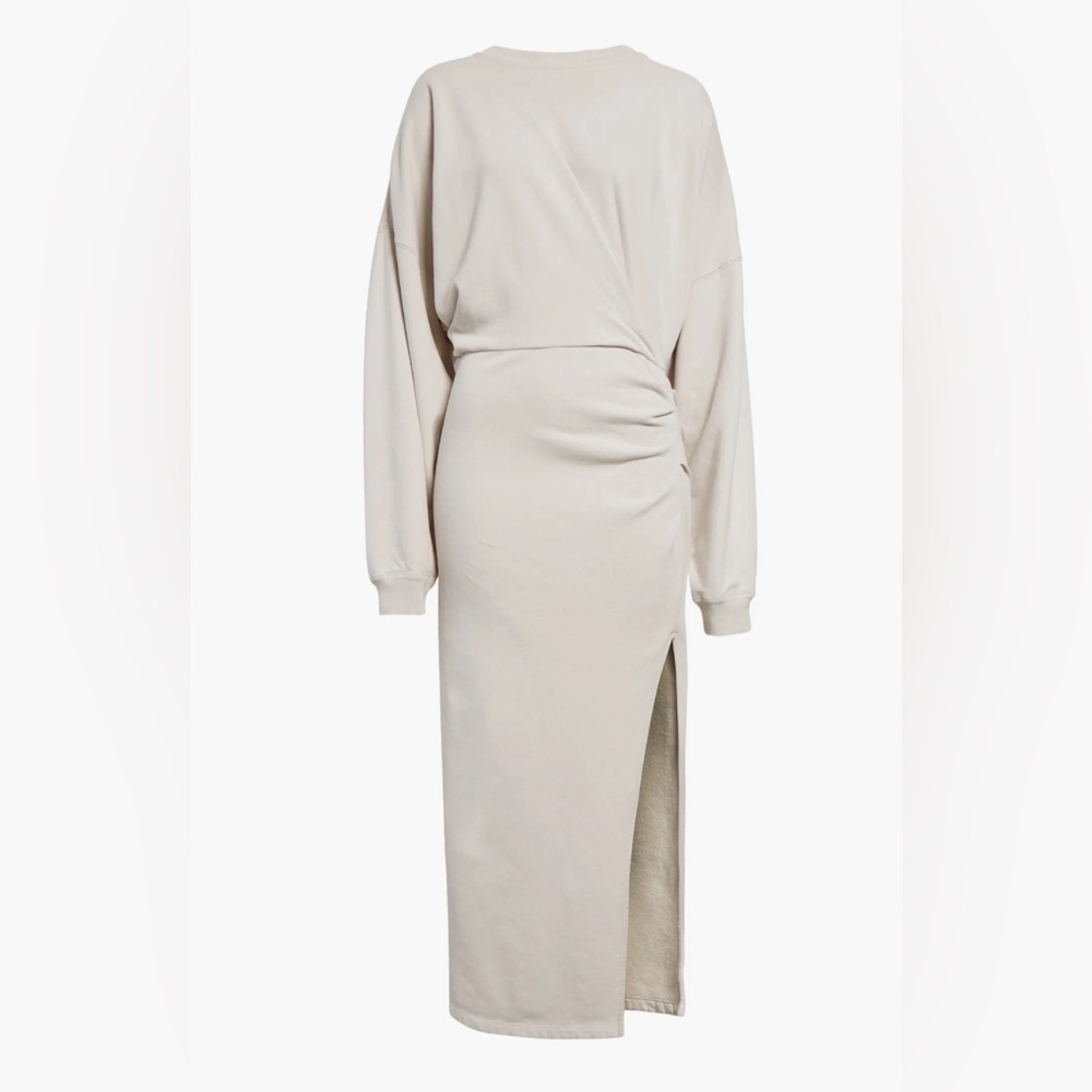 MARANT ÉTOILE Mafalda Salomon Long Sleeve Cotton Fleece Midi Dress 38 NWT 550$ - Picture 6 of 14